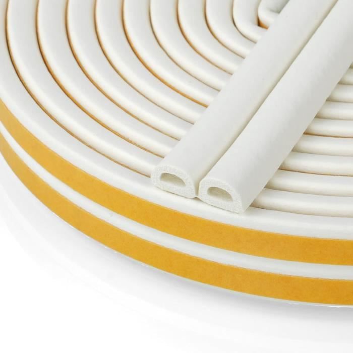 Joint Porte/Fenêtre Mousse Haute Densité 3m - Isolation Bruit Et Courants D'Air 2.5x1.27cm