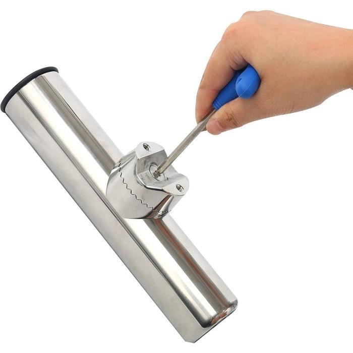 Support De Canne à Pêche En Acier Inoxydable Pour Bateau - Fixation Robuste Avec Pince