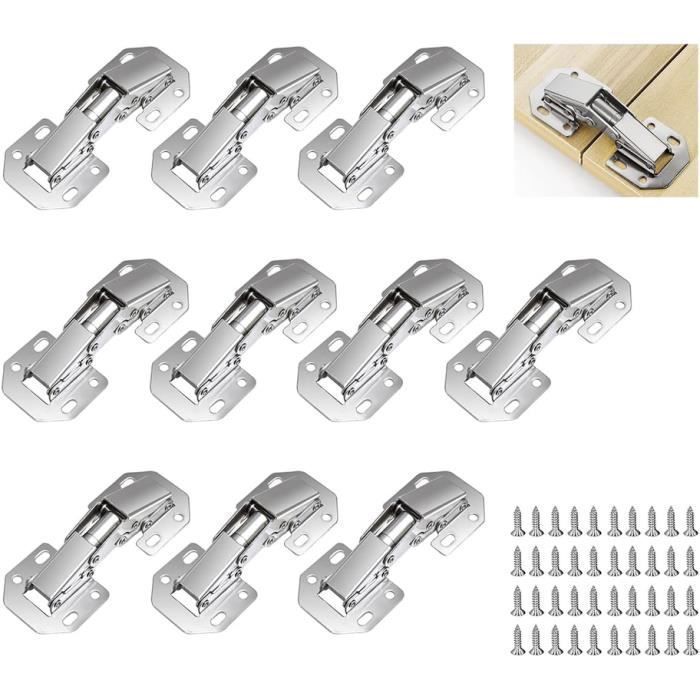 Charnières Inox Pour Placard – 100 Pièces, Robustes, Pour Portes Lourdes