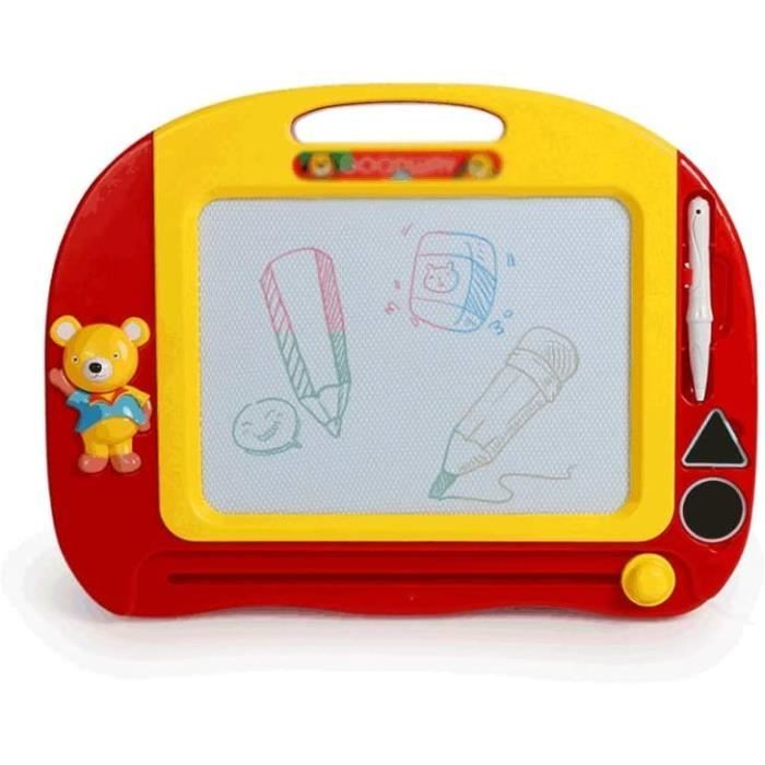 Planche à Dessin Magnétique LQIOACU – Ardoise Magique Rouge, Crayon Et Gomme Intégrés, Jeu éducatif