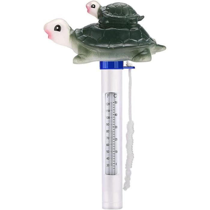 Thermomètre Piscine Sans Fil Flottant - LCD Double Affichage - IP67 Étanche - Portée 60m - Pour Spa, Aquarium, Étang