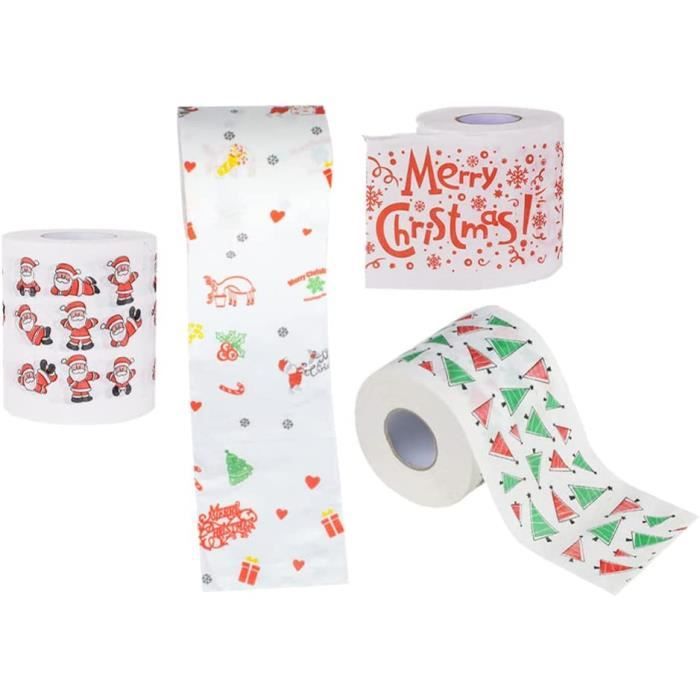 Set Déco Toilettes De Noël – 3 Pièces : Housse Siège, Couvre Réservoir Et Tapis, Motifs Festifs, Lavable