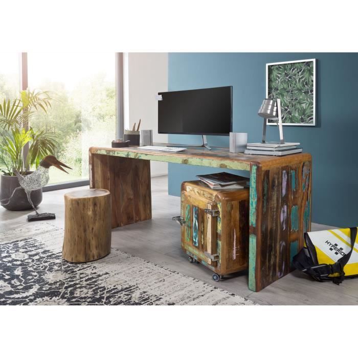 Bureau - Bois recyclé laqué (Multicolore) - Inspiration ethnique - FREEZY #40