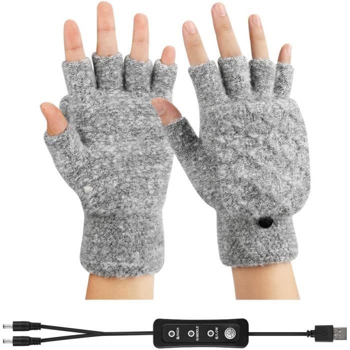 Gants Chauffants Usb Mitaines Chauffantes Électriques Femmes Hiver