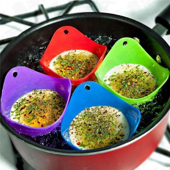 Pocheuse pour œufs Coupe Poach Silicone Rouge