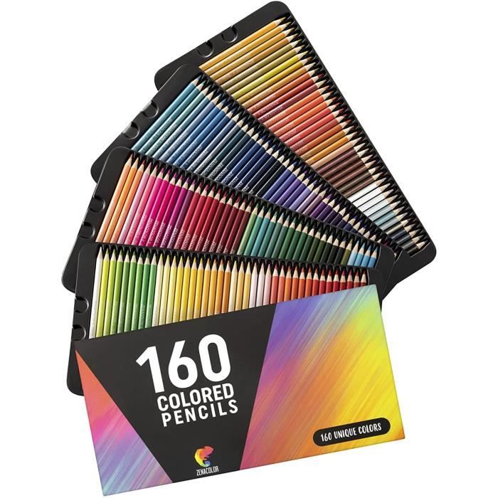 160 Crayons de Couleur (Numérotés) Zenacolor - Rangement Facile - Coffret  de Crayon de Couleurs Professionnel - Idéal pour Col[10] - Cdiscount  Beaux-Arts et Loisirs créatifs