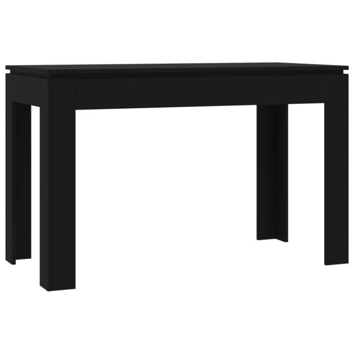 BET Table de salle à manger Noir 120 x 60 x 76 cm Aggloméré BET9472646006189