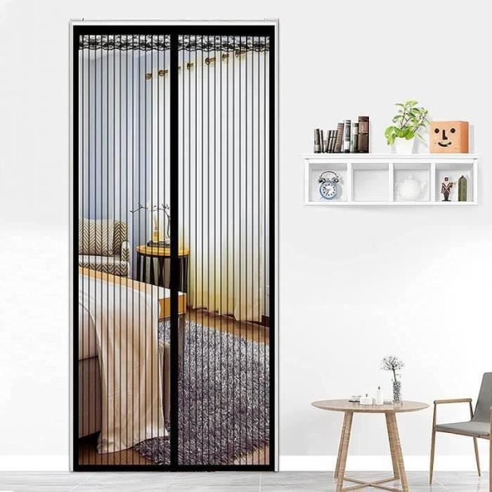 MantéE, 130x210cm Moustiquaire Porte AimantéE Anti Insecte Mouche 980459