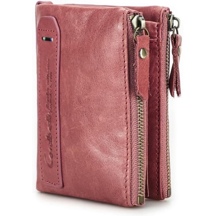 Portefeuille Homme En Cuir Véritable Avec Compartiment à Pièces Et Blocage RFID - RAS