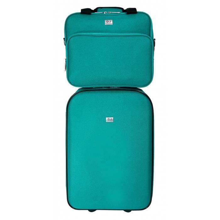 set de valises 54cm synthétique bleu turquoise - ba40102 -