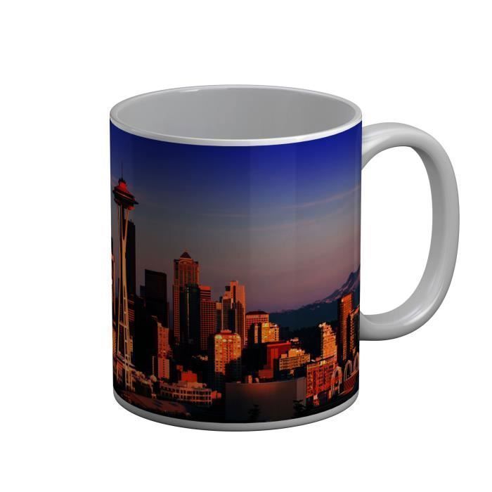 Mug Ceramique Seattle Montagne Usa Ovni Tour Ville Paysage Decoration Cdiscount Puericulture Eveil Bebe