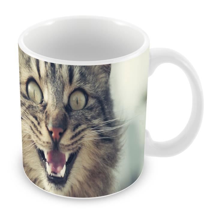 Mug Ceramique Tasse Chat Brun Tigre Qui Parle Mignon Animaux Cdiscount Maison