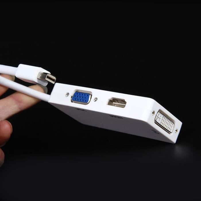 MDP2VGAMM10W -  Adaptateur Mini DisplayPort vers VGA - Câble Display Port Mâle VGA Mâle 1920x1200 - Blanc 3m
