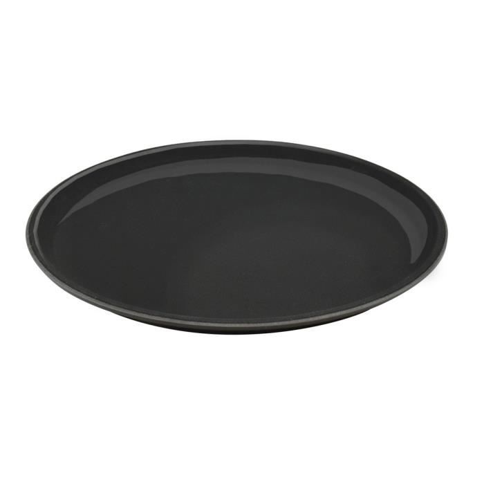 P Rond G Plateau de service - GGMGASTRO - Rond - Polycarbonate - Noir - 390 x ...