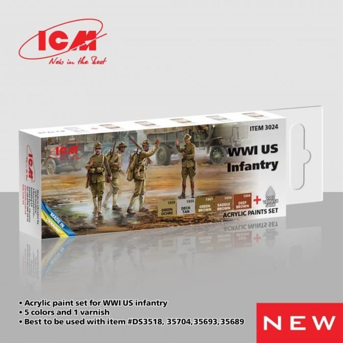 Maquette Plastique Airfix WWI US Infantry - Échelle 1/72 - À Monter - À Partir De 12 Ans