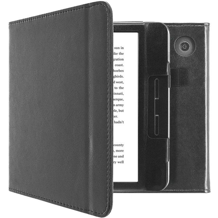 Housse Magnétique Amovible Pour Kobo Libra Colour/Libra 2 - Coque Acrylique + Couvercle Cuir Vegan | Support Intégré, Veille Automatique, Couleur Rose 7"