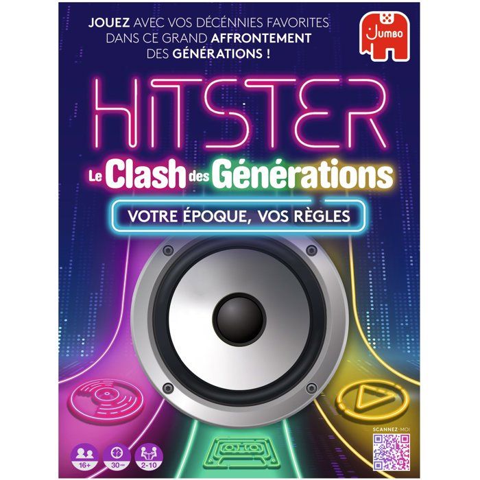 Jeu d'ambiance Jumbo Hitster Le clash des générations