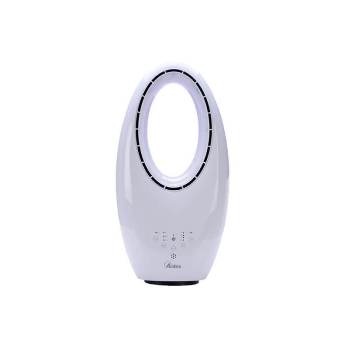 TV95 Ventilateur design blanc 58cm avec leds avec telecommande Mbg AR5BL1B - Le Site De La Piece