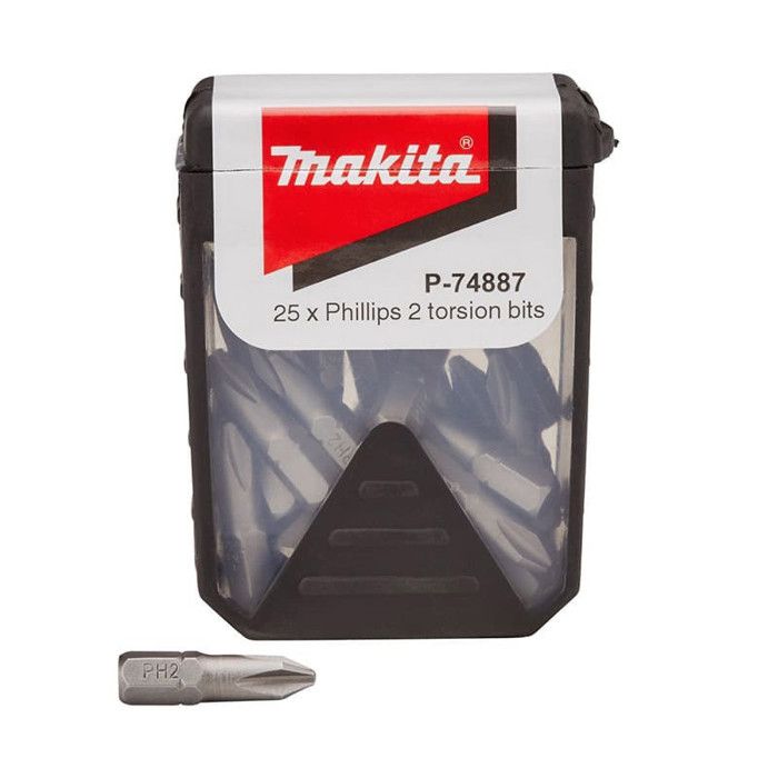 Coffret d'embouts de vissage Phillips 2 torsion bits 25 pcs MAKITA P 74887