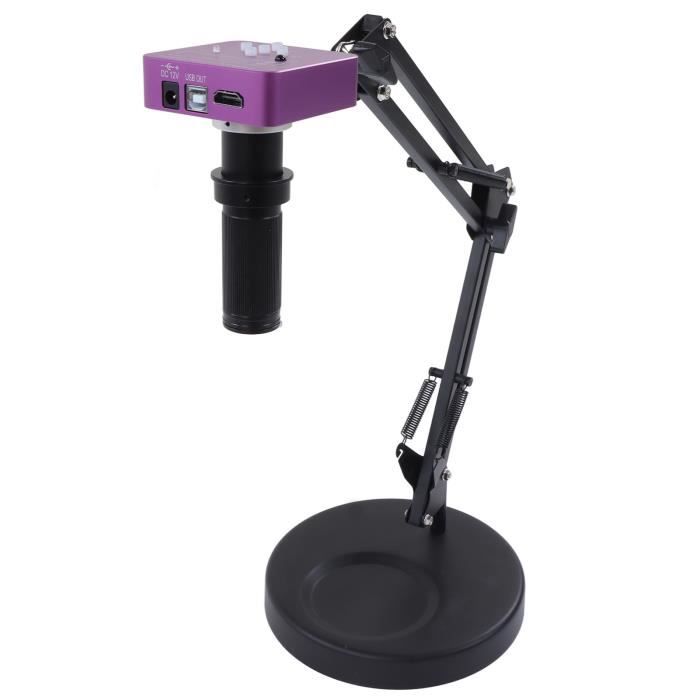 Caméra Microscope Caméra de Microscope industriel 51MP 150X châssis rond support réglable caméra