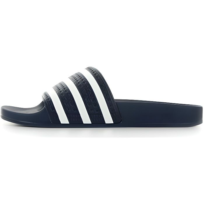 ADIDAS Mules Adilette Bleu Marine et Blanc - Homme