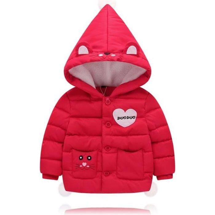Doudoune Hiver Enfant Léger - Parka Capuche Matelassée - Chaud Et Respirant - 3 à 16 Ans
