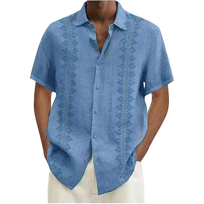 Chemise homme manche outlet courte sans repassage