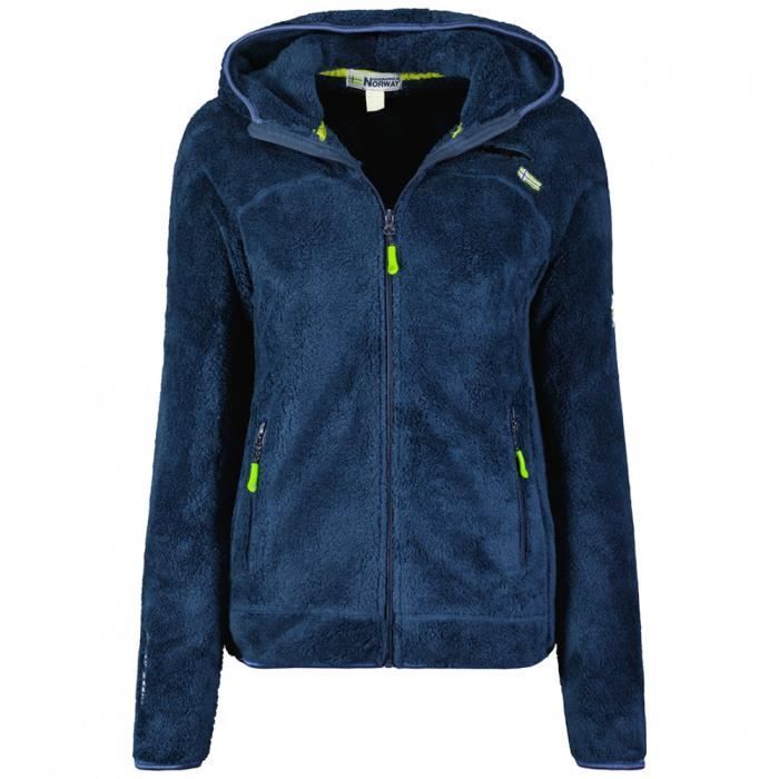 Polaire Femme - GEOGRAPHICAL NORWAY - UPALOOD - Manches longues - Ski - Bleu fonce