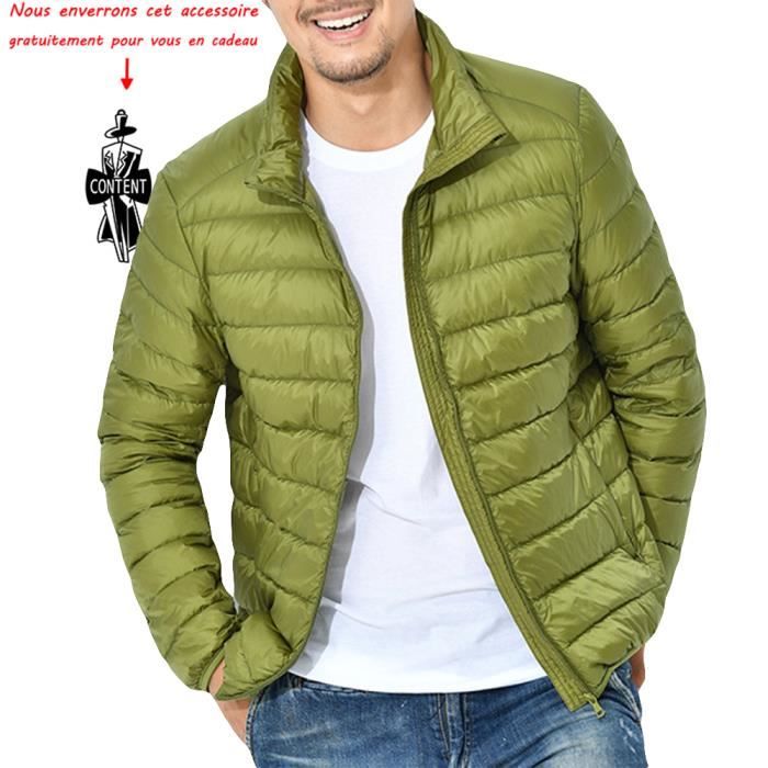 Doudoune dhiver pour Hommes Veste Courte l/ég/ère