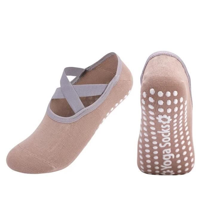 Chaussettes De Yoga Footsis Antidérapantes – Motif Roquette, Bleues, Coton