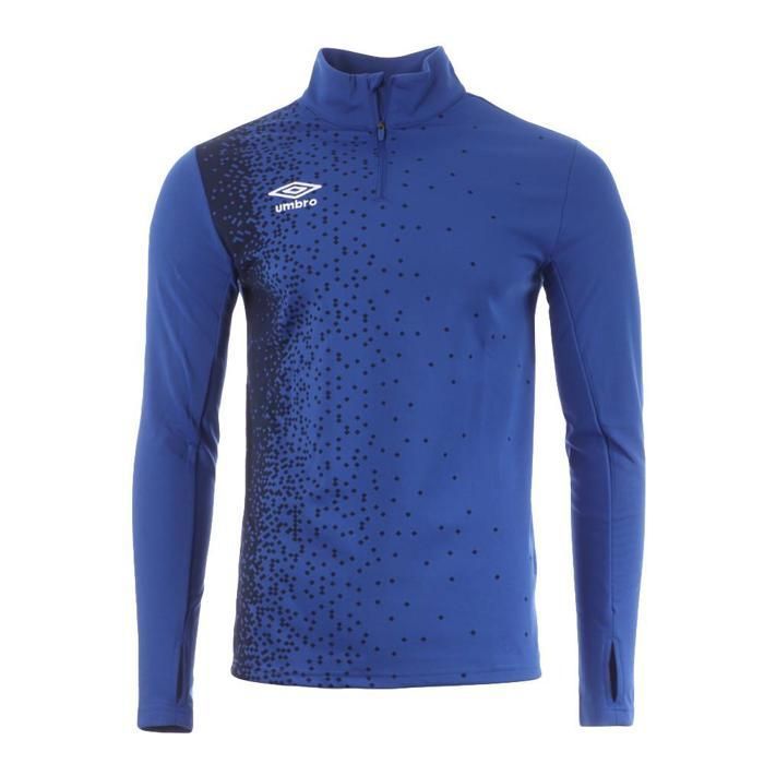 Training top - UMBRO - Match - Bleu - Manches longues - Respirant