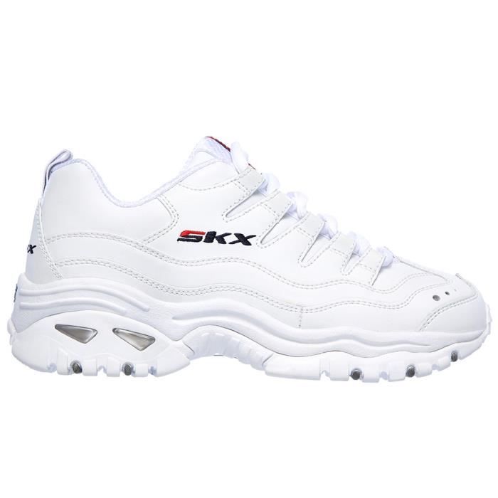 Skechers Baskets SKECHERS 13423 - Femme - Blanc - Lacets - Synthétique - Plat