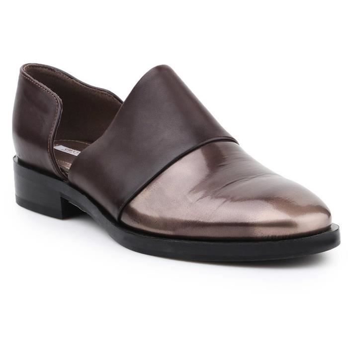 Geox Baskets Femme - GEOX D Brogue A - Cuir - Lacets - Marron