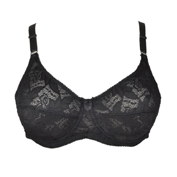 Soutien Gorge 115d Body De Lingerie En Dentelle Fleurie Noire