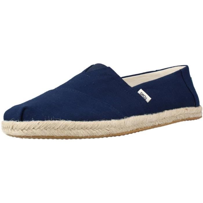 Espadrille Homme TOMS 124478 Bleu - Dessus Textile - Semelle Gomme - Fabriqué en Chine