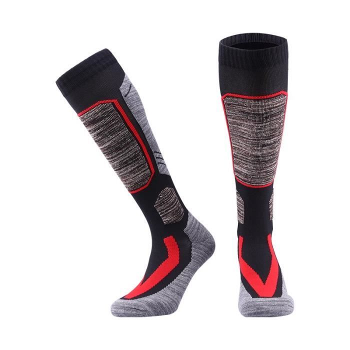 CEP Chaussettes de Compression Homme - Ski Thermo Tall - black/lime