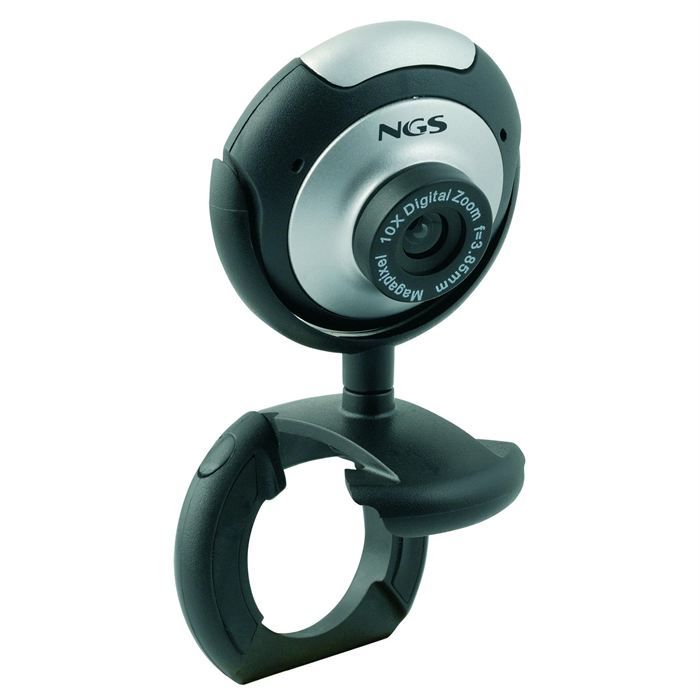 NGS Webcam - 03 Mp - USB 2.0 - 8 Mégapixels Interpolés - Capteur CMOS - Microphone