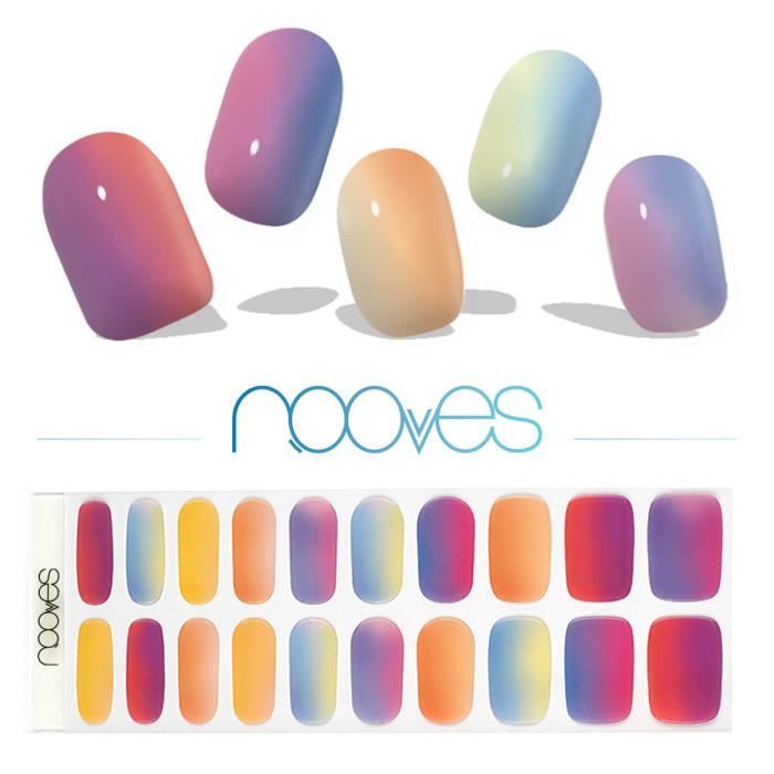 Faux ongles Nooves Eux profondes Gel Autocollants 20 Pièces main image 1