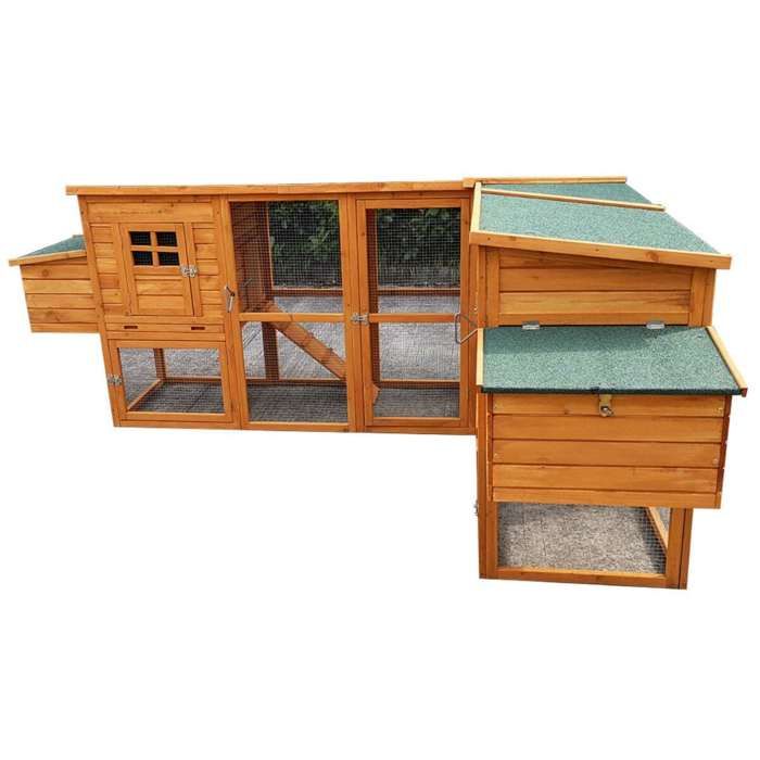 Comparer les prix de Poulailler Barbu Double 6 À 10 Poules Toit Shingle Vert