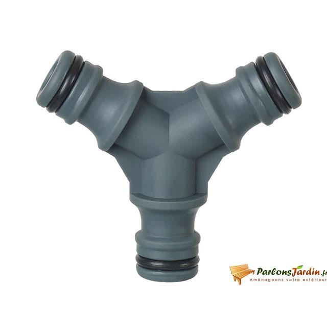 Raccord tuyaux triple mâle en PVC Ribiland - vue 2