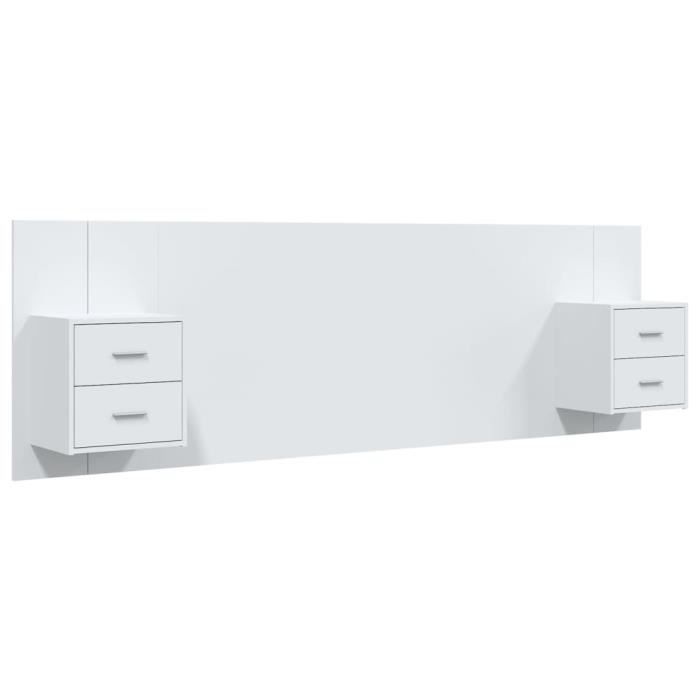 Tête De Lit Blanc 160x80cm Coavain - Design Classique En Bois | Pour Lits Sans Tête, Stable Et Résistant