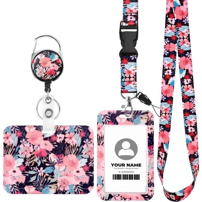 Porte-badge Tour De Cou Avec 2 Porte-cartes - Cordon Réglable - Neuf Avec étiquettes