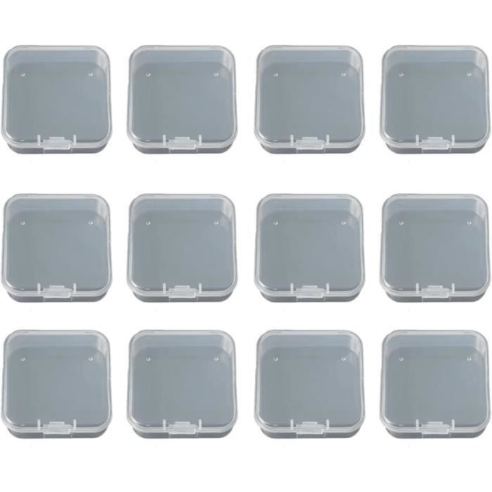 12 Pots PET 2 Oz Avec Couvercles Noirs - Transparents, Pour Cosmétiques, épices, Bonbons