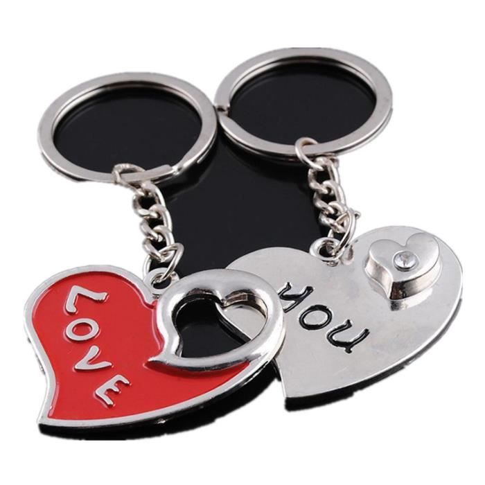 Ensemble Porte-Clés Coeur, Porte Clé Coeur Rouge Petit Porte-Clés Amitié  Porte Clé Coeur Couple, 2 Pièces Décorations Coeur Assorties : :  Cuisine et Maison