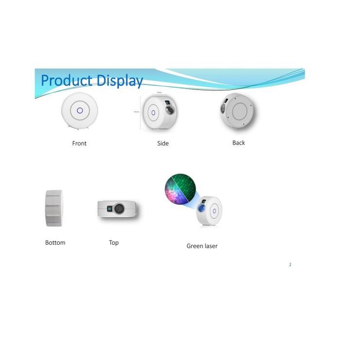 Tuya Projector WiFi LaserStarry Projector Waving LED Colorful Home