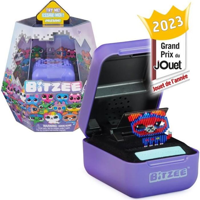 Animal de compagnie interactif 3D Bitzee - SPIN MASTER - 15 compagnons inclus - Violet - Dès 5 ans
