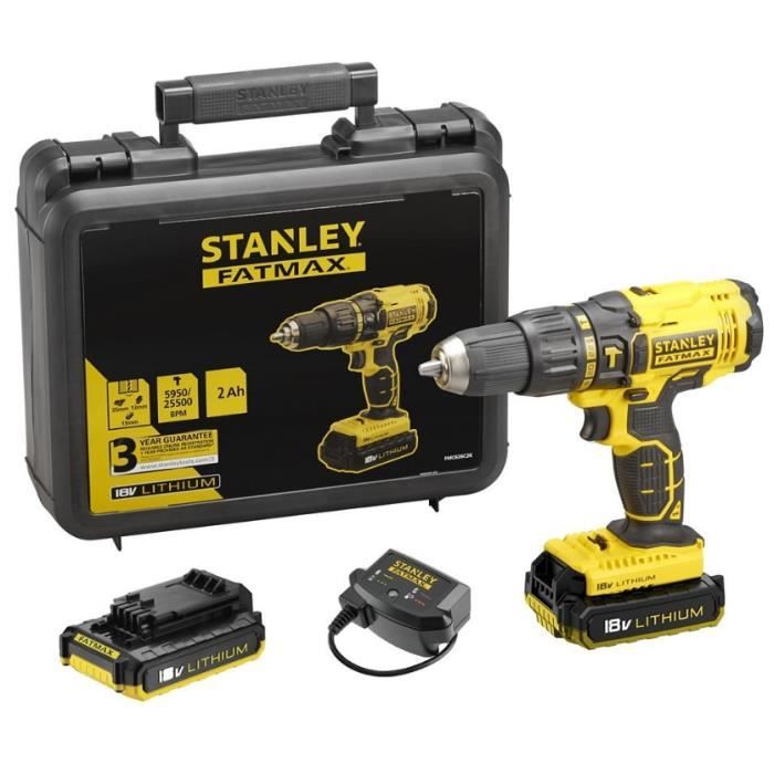 Stanley Fatmax Perceuse Visseuse A Percussion A Batterie 18v 2ah Li Ion Avec Malette De Transport Fmc626d2k Qw Achat Vente Perceuse Stanley Fatmax Perceuse Cdiscount