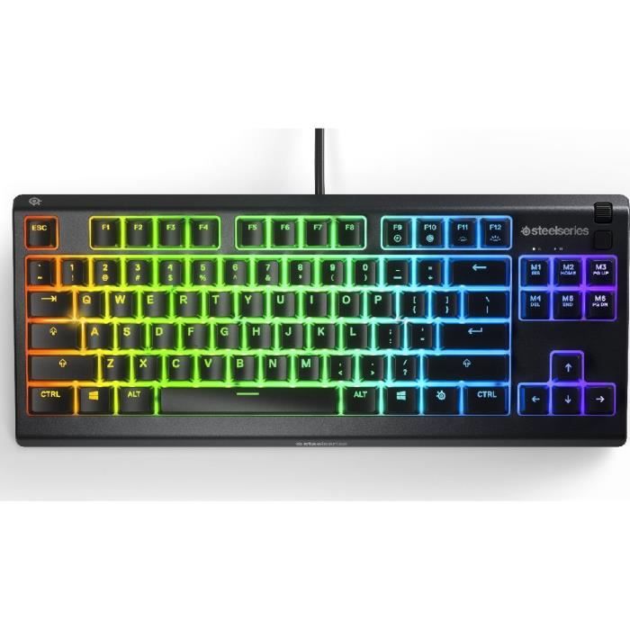 Clavier Gaming – Steelseries – Apex 3 Tkl – Rétroéclairé RGB – Anti-fantôme – Filaire