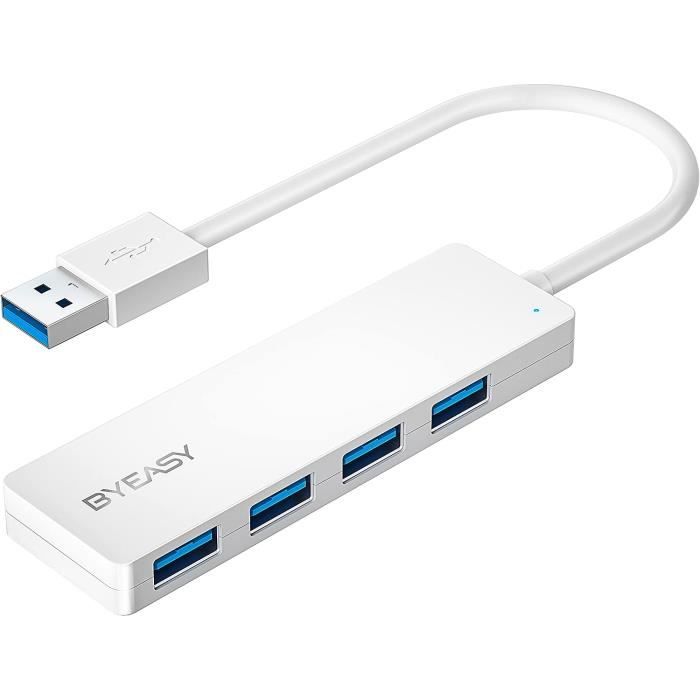 Hub USB 3.0 BENFEI 7 Ports Ultra-fin – Câble 1 M, Transfert 5 Gbps, Compatible Mac, PC, Surface, Sans Charge