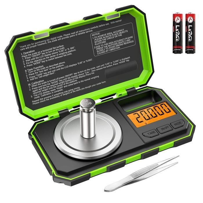 Balance De Précision 50g / 0.001g - Écran LCD, Protection Anti-vent - Pour Poudre, Bijoux, Chimie - Kit Avec Accessoires
